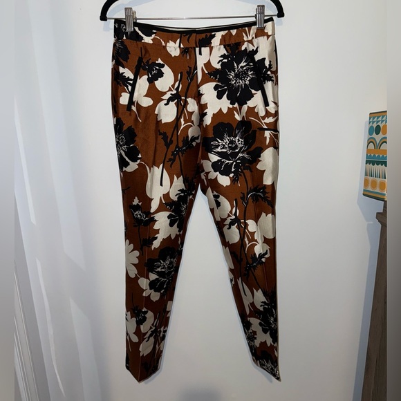 J Crew Collection Ochre Floral Silk
Wool Blend Pants Trousers Size 0 - Picture 4 of 14
